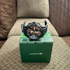 Lacoste Black and Gold Watch